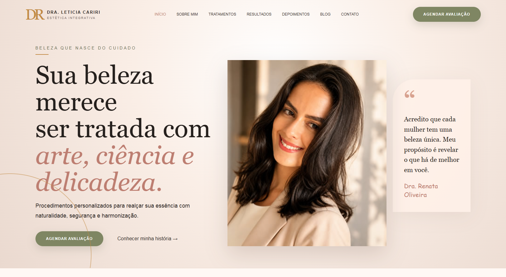 Site profissional Dra. Leticia